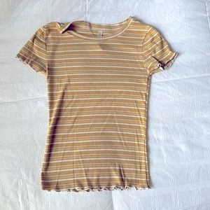 Yellow and White Stripped T-shirt
